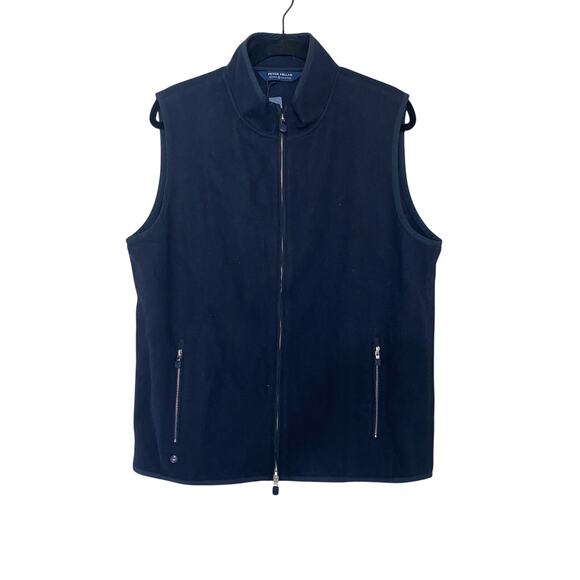 PETER MILLARCrown Crafted Men's Stealth Fleece Vest Navy Sz Medium